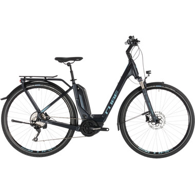 Bicicleta de paseo eléctrica CUBE TOURING HYBRID PRO 500 WAVEY Azul 2019 0